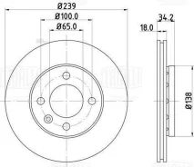 ���� ��������� ��� ����������� VW Polo (95-) / (99-) / Lupo (98-) d=239, thk=18, �������������, ���������� | ����� | VW Polo (95-)/(99-)/Lupo (98-) Tr...