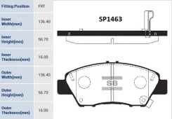 ������� ��������� Honda JAZZ 09- �������� SP1463 Sangsin SP1463 SP1463 ����