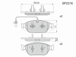 ������� ��������� HI-Q/Sangsin Brake SP2316, �������� SP2316 ����