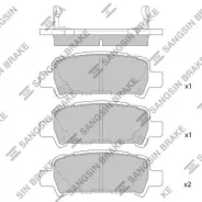 ������� �������� �.! Subaru Forester 2.0 97-02/Impreza 00/Legacy 98 SP2120 Sangsin Brake SP2120 SP2120 ����