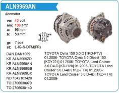��������� Toyota 1KD LAND Cruiser / 3.0 D-4D 2002 - (KDJ120, KDJ125) 130amp Krauf ALN9969AN ����