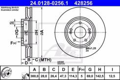   ! 300x28 Hyundai ix35/Sonata/Tucson, KIA Sportage 2.0-3.3 04 ATE 24012802561 24.0128-0256.1 24012802561 