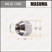 ����� Masuma 12x1.25��, L=17.8��, ��� ����=19�� MLS198 ����