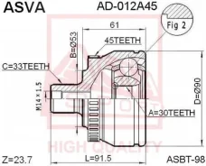 Volkswagen ad012a45 ASVA AD012A45 ����