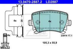 Ceramic brake pads 13047028872 ATE 13047028872 ����