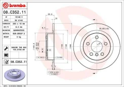 Tarcza hamulcowa tyl 08c35211 Brembo 08C35211 ����