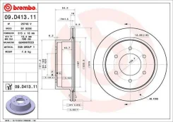 Tarcza hamulcowa 09d41311 Brembo 09D41311 ����