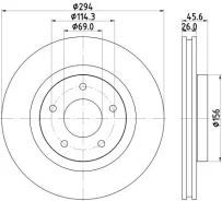 Brake disc 8dd355115911 Hella 8DD355115911 ����