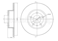 Brake disc Metelli 230368c Metelli 230368C ����