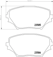 PAD KIT DISC Brake np1036 Nisshinbo NP1036 ����