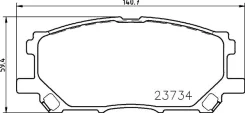 PAD KIT DISC Brake np1062 Nisshinbo NP1062 ����