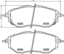 PAD KIT DISC Brake np7008 Nisshinbo NP7008 ����