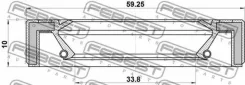 ������� ������� 33.8x59.25x10x10 | ����/��� | Febest 95GAW-35591010R 95GAW35591010R ����