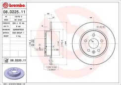 Tarcza hamulcowa 08d22511 Brembo 08D22511 ����