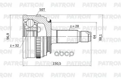 ���� ������ 28x64x32 ABS:50T Honda: CRV 97-00 Patron ���. PCV9574 PCV9574 ����