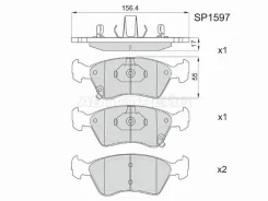 ������� ��������� HI-Q/Sangsin Brake SP1597, �������� SP1597 ����
