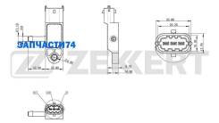    Dacia Duster 10-, Sandero 08-, Opel Vivaro A 01-, Renault Logan 06-, Megane 01-, Symbol II 08- Zekkert SE1051 SE1051 