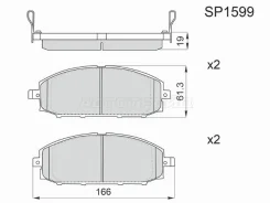 ������� ��������� HI-Q/Sangsin Brake SP1599, �������� SP1599 ����