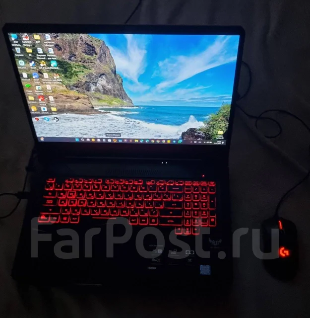 Asus TUF Gaming FX705GM. 17.3", 2,2����, ��� 16 ��, ���� 1 000���, WiFi: 1, Bluetooth: 1, ����������� �� 8��. ����