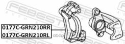 ����� �������� ������� ������ LAND Cruiser 90 [178Febest0177CGRN210RL] 0177CGRN210RL ����