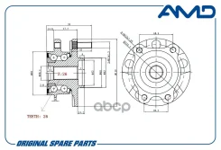 ������� �������� 43550-02010/AMD. HUB134 (T26, D139 Amdhub134 AMDHUB134 ����