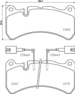 Zestaw klocków hamul p23186 Brembo P23186 ����