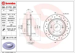 Xtra nawiercana tarc 08c1722x Brembo 08C1722X ����