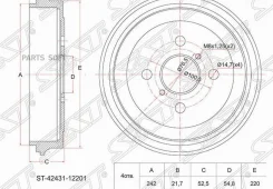 ������� ��������� ������ Toyota NZE12# ZZE122/124 JAP SAT ST4243112201 ST4243112201 ����