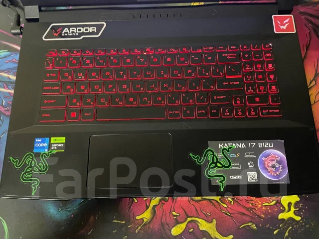 MSI Katana 17. 17.3", ��� 16 ��, ���� 512���, WiFi: 1, Bluetooth: 1, ����������� �� 3��. ����