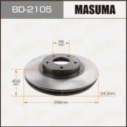 ���� ��������� Masuma front Teana/ J31, Primera/ P12 01-08 (�������� 2 ��), �������� BD2105 ����