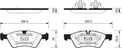 ������� ����. �������� Hi-Q BENZ ML350 06-11 (D1123) Sangsin Brake SP2189 - SP2189 ����