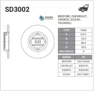 ���� ��������� �������� GM-Korea TICO / Damas /LABO Sangsin Brake SD3002 SD3002 ����