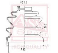 ������� ���� (�������� ��� ������) 25x85x88 Asva ASBT-21 ASBT21 ����