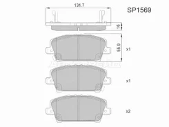 ������� ��������� HI-Q/Sangsin Brake SP1569, �������� SP1569 ����