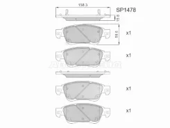 ������� ��������� HI-Q/Sangsin Brake SP1478, �������� SP1478 ����