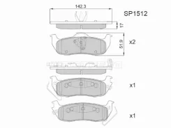 ������� ��������� HI-Q/Sangsin Brake SP1512, ������ SP1512 ����