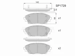 ������� ��������� HI-Q/Sangsin Brake SP1729, �������� SP1729 ����