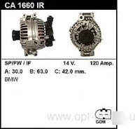 ��������� BMW CA1660 12V-120A op Valeo SG12B065 COM SG12B044, 0124515098, 12317516101, 439419, SG12B065 ����