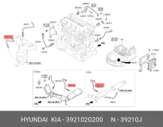 ������-���� ����������������� ��� ����������� ������� ��������� ����� ��� KIA Sorento II, Hyundai Santa FE, Hyundai Genesis Hyundai/Kia 39210-2G200 39...