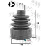 ������� ���� ���������� �������� 79.5x113x25 Febest 0315YF6RHT 0315YF6RHT ����