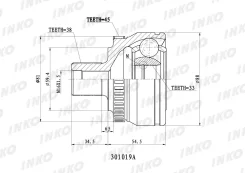 ���� ������� 38/33 ABS 45 | ����� ����/��� | INKO 301019A 301019A ����
