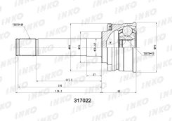 ���� ������� 28/25 �������� ������ ����� ��� Mitsubishi Pajero, Mitsubishi L, Mitsubishi Montero inko 317022 317022 ����