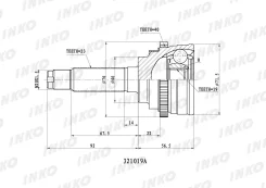 ���� ������� 23/19 ABS 40 | ����� | INKO 321019A 321019A ����
