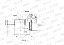 ���� ������� 24, 26 ABS 48, �������� ������ ����� ��� Toyota Yaris 1.0, Toyota Platz 1.0 INKO 329138A 329138A ����