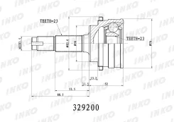 ���� ������� 23/23 �������� ������ ����� ��� Toyota Starlet, Toyota SERA ���� inko 329200 329200 ����