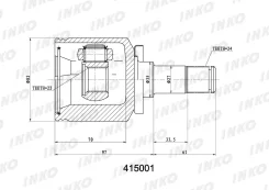���� ���������� 24, 22, �������� ��� LADA Samara LADA, LADA Priora, LADA 2110 LADA INKO 415001 415001 ����