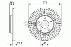 ���� ��������� �������� ������������� AUDI A4 / Passat B5 1.6-1.8 280x22x5 [178Bosch986479916] 986479916 ����