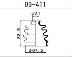 ������� ����� �������� ��� Suzuki Liana, Chevrolet Spark, Daihatsu Sirion maruichi 09-411 09411 ����