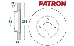 ���� ���������, �������� [236�� x 41��] Dw. Nexia (1,5 -75/80��. ); Ch. Lanos (1,5) Patron PBD1609 PBD1609 ����