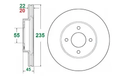 ���� ���������, �������� [235�� x 45��] KIA Rio I 2000-2002��. GOLD Rotor CCB021 CCB021 ����